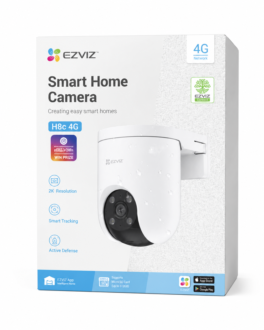EZVIZ H8c 4G Smart Home Security Camera – 2K Outdoor PTZ Camera with Smart Tracking