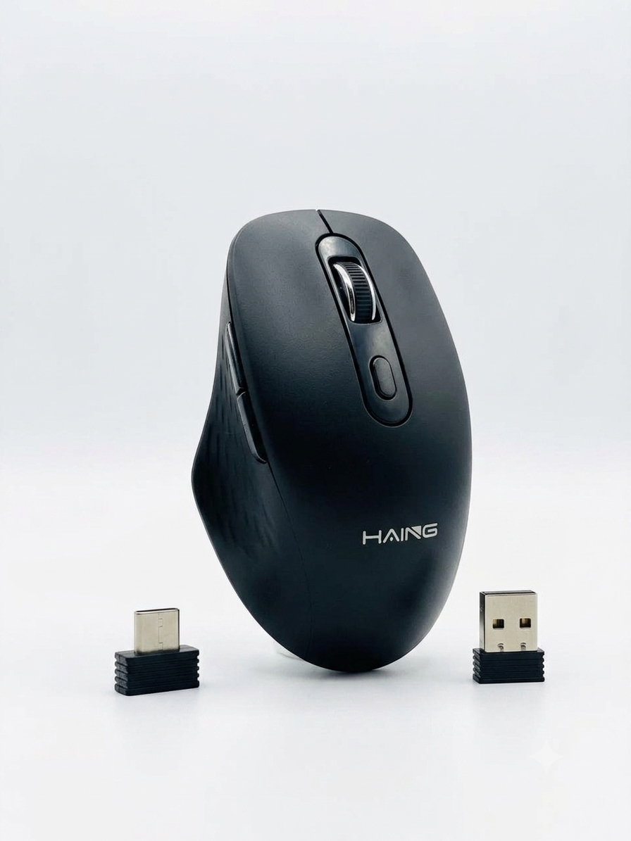 HAING Wireless Mouse with Type-C Adapter (HI-T18)